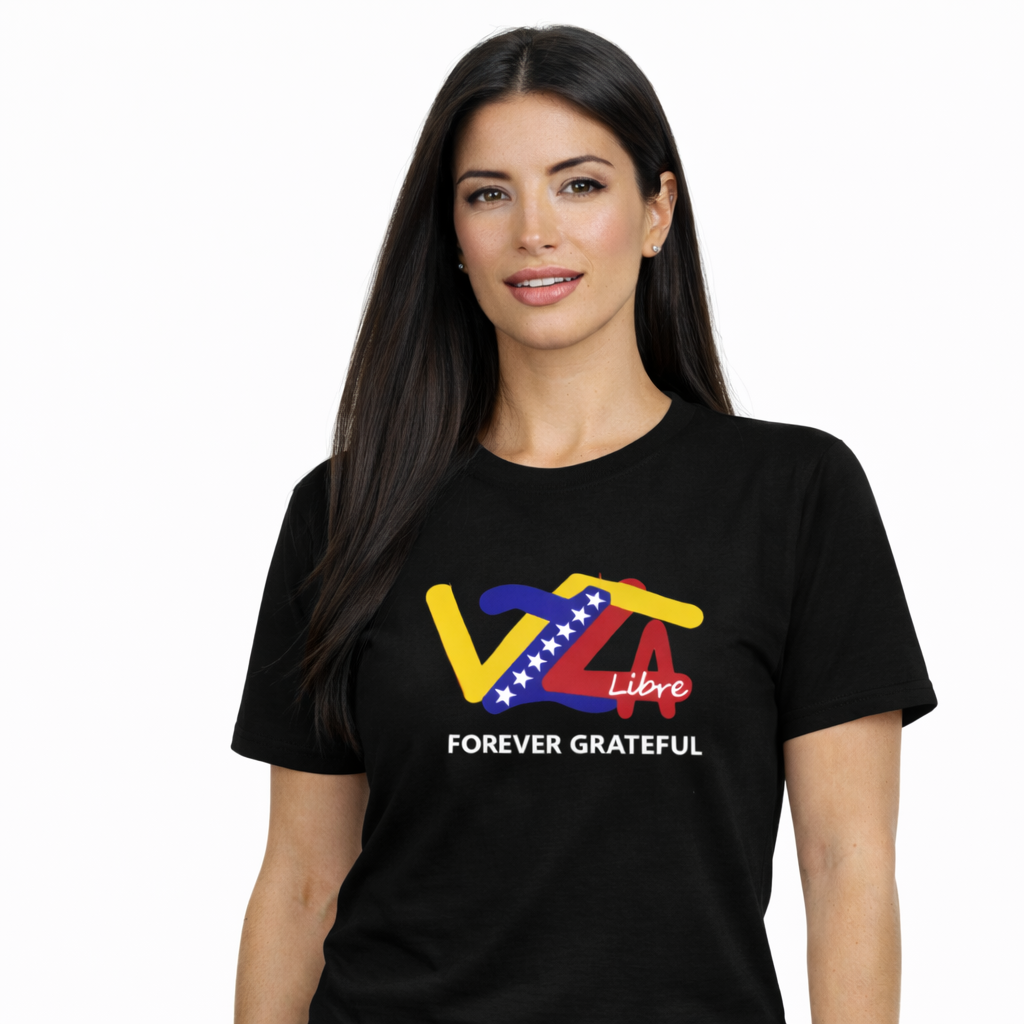 VZLA Libre Forever Grateful Short-Sleeve Unisex T-Shirt Dark Colors