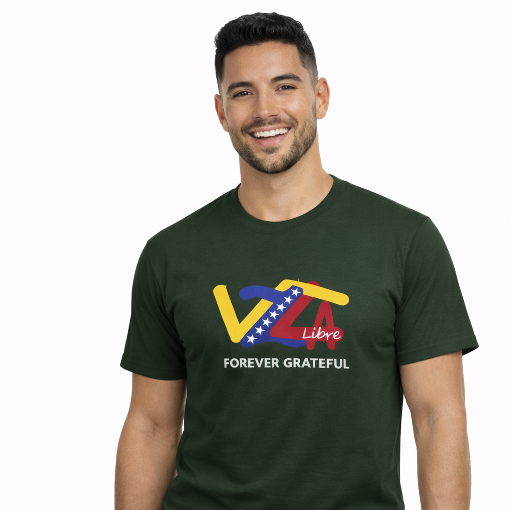 VZLA Libre Forever Grateful Short-Sleeve Unisex T-Shirt Dark Colors