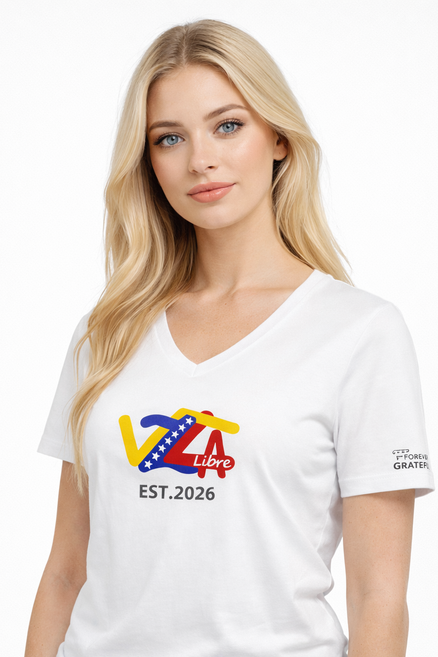 VZLA Libre Signature — Women’s V-Neck T-Shirt